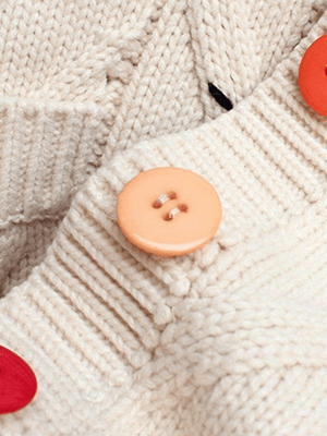 Cardigan oversize en tricot brodé