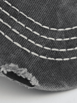 Casquette de baseball étoile à sequins délavée en détresse