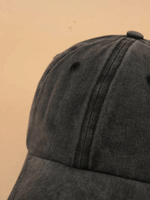 Casquette de baseball vintage noire délavée
