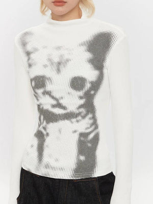 Cat High Neck Top – MAUVSTUDIO®