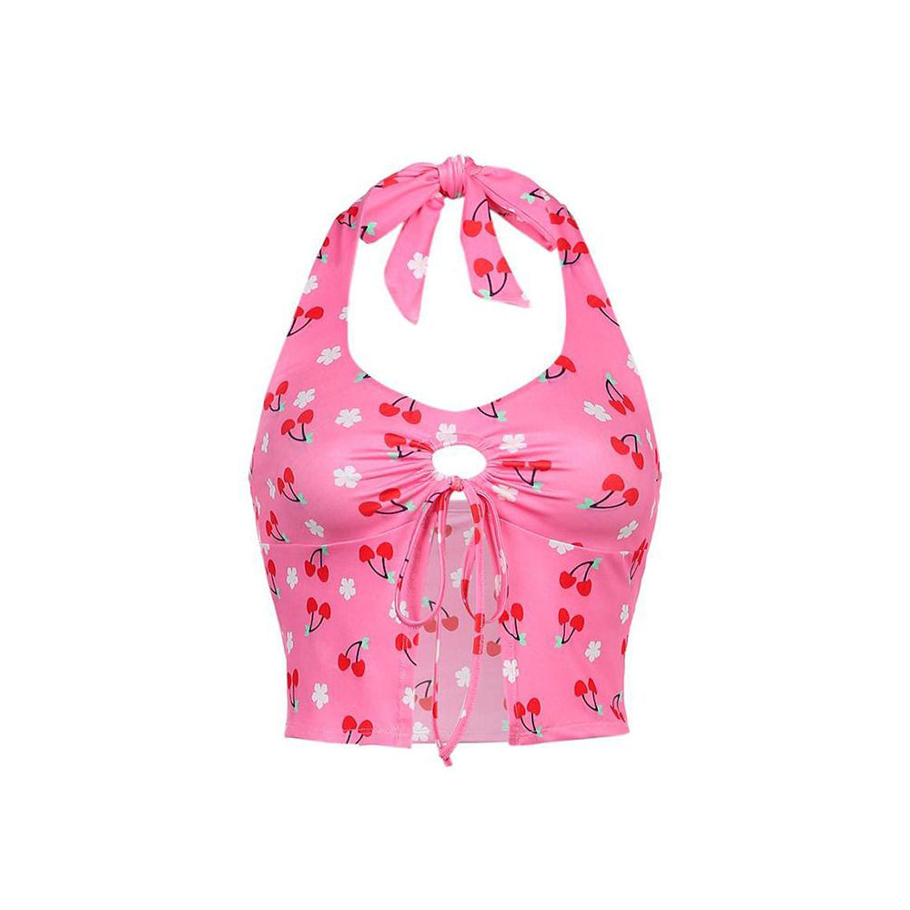 Cherry Blossom Halter Top