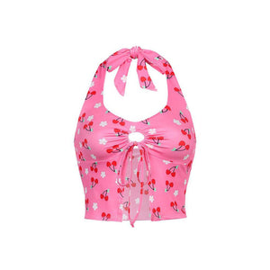 Cherry Blossom Halter Top