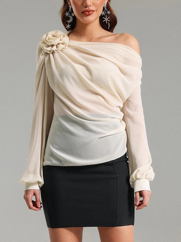 Chiffon One Shoulder Top – MAUVSTUDIO®