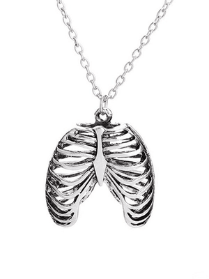 Collier Pendentif Squelette Vintage