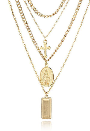 Collier Portrait Croix