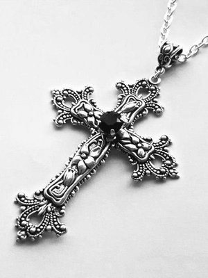 Collier Strass Coeurs Chromés
