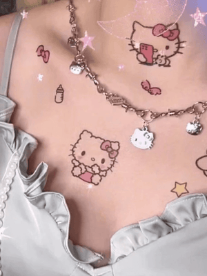 Collier à breloques chaton dessin animé