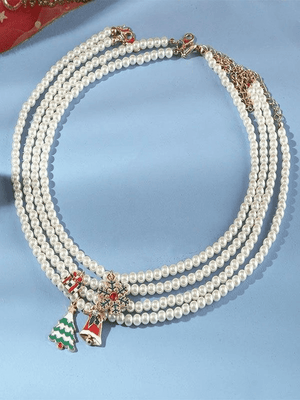 Collier de Noël en fausses perles