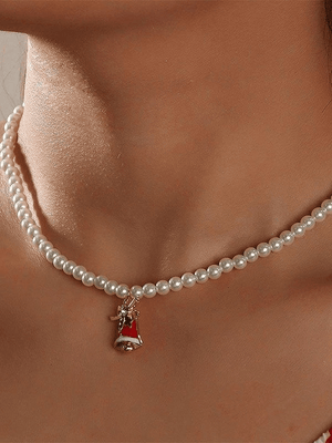 Collier de Noël en fausses perles