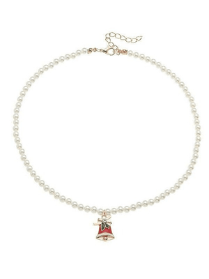Collier de Noël en fausses perles