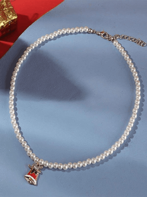 Collier de Noël en fausses perles