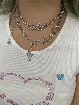 Collier de charme de décor de strass