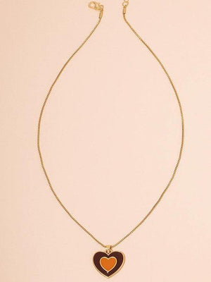 Collier pendentif en forme de cœur dégradé