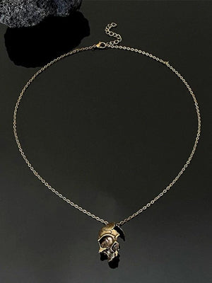 Collier pendentif tête de mort gothique