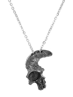 Collier pendentif tête de mort gothique
