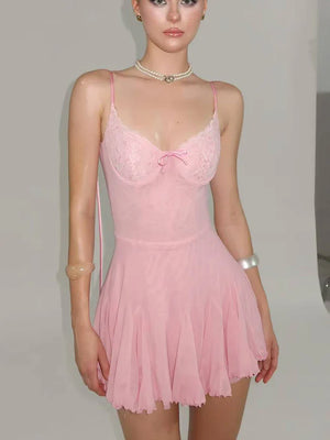 Coquette Backless Mini Dress view 8 | MAUVSTUDIO®