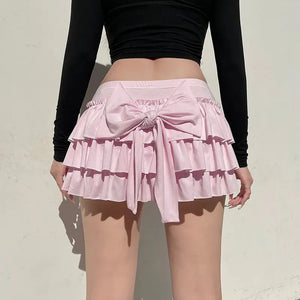 , Y2K skirt styled with a crop top