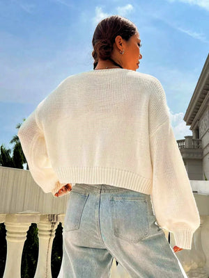Coquette Rose Knit Cardigan