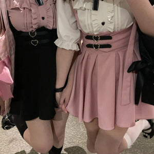 , Y2K skirt styled with a crop top
