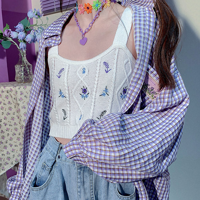 Cottagecore Knit Tank Top