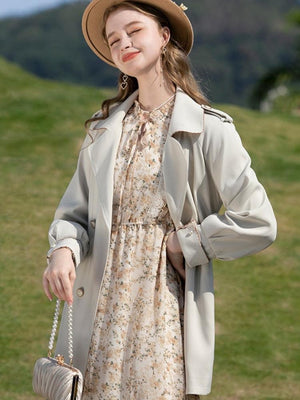 Cottagecore Lace Detailed Floral Midi Dress