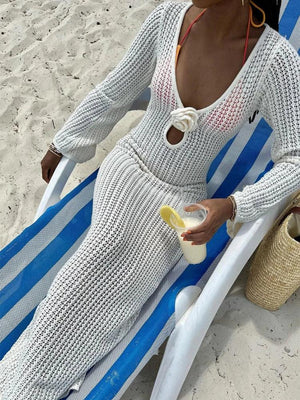 Crochet Maxi Dress view 5 | MAUVSTUDIO®