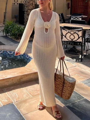 Crochet Maxi Dress view 8 | MAUVSTUDIO®