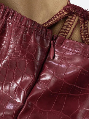 Crocodile Mini Dress view 5 | MAUVSTUDIO®