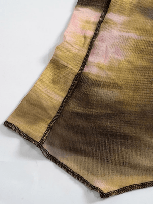 Cross Back Asymmetric Mesh Tank Top