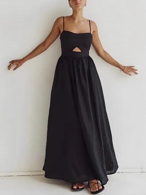 Cut Out Slit Maxi Dress view 3 | MAUVSTUDIO®