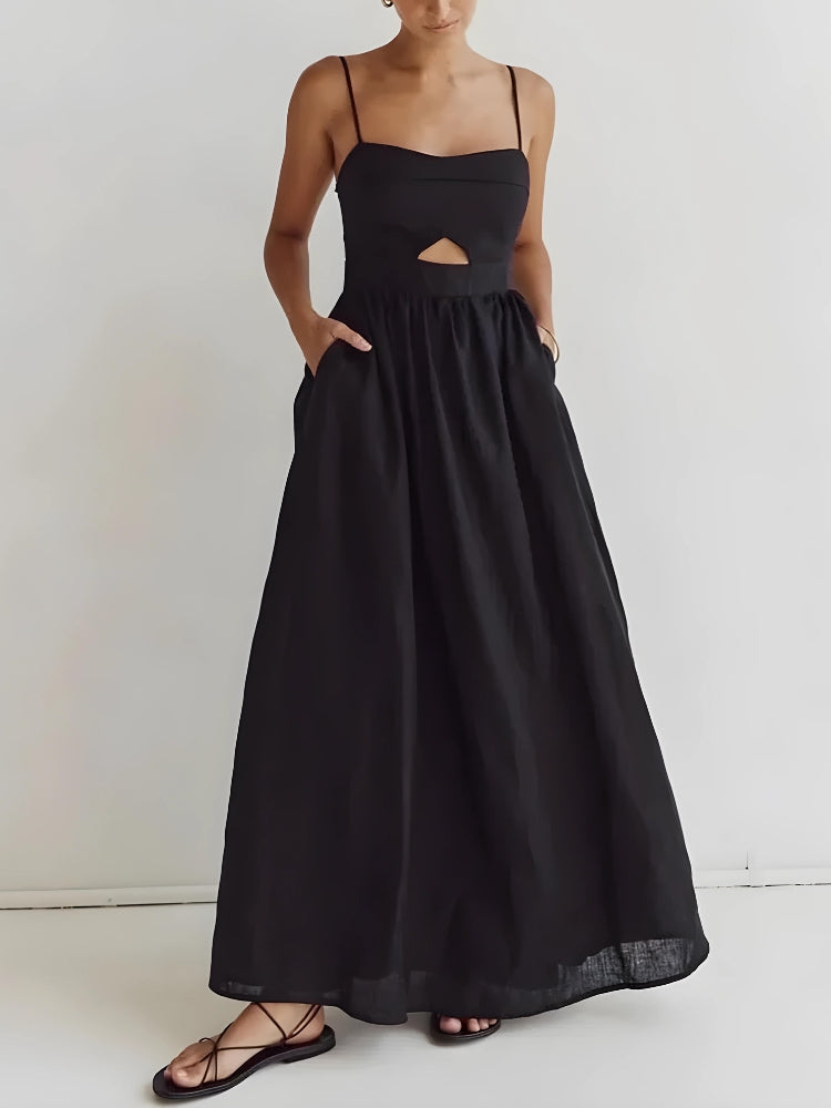 Cut Out Slit Maxi Dress view 6 | MAUVSTUDIO®