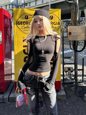 Cyberpunk Cut Out Top – MAUVSTUDIO®