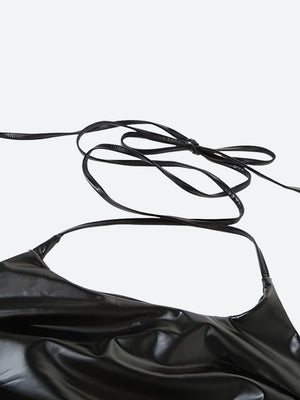 Cyberpunk Halter Neck Tie Top – MAUVSTUDIO®