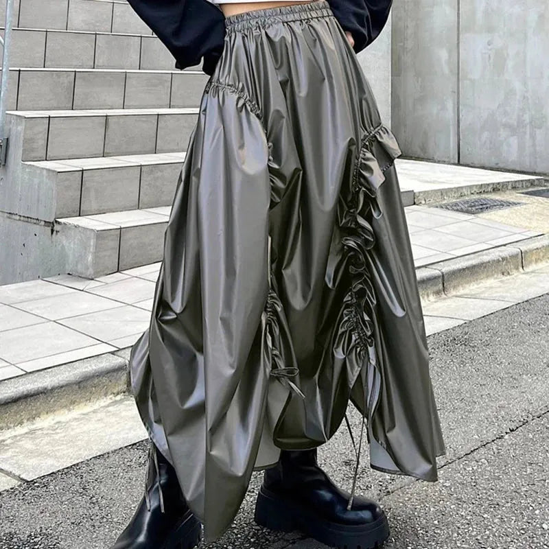 , Y2K skirt styled with a crop top