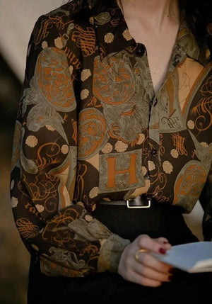 Dark Academia Artistic Figures Blouse