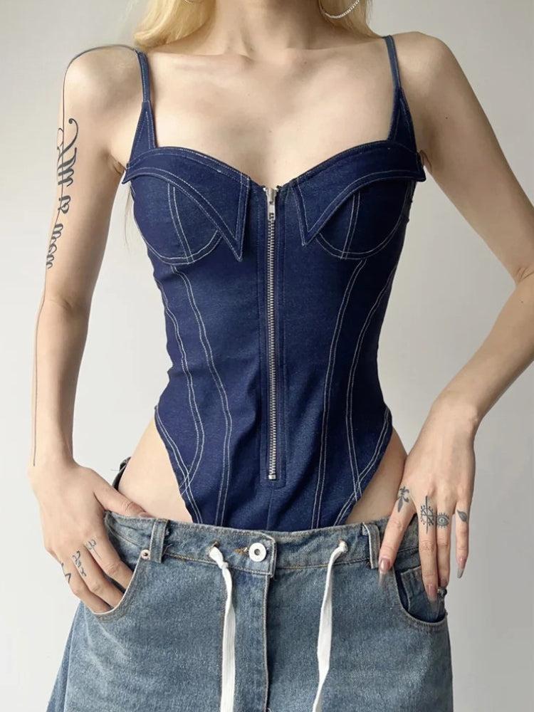 Denim Bodysuit – MAUVSTUDIO®