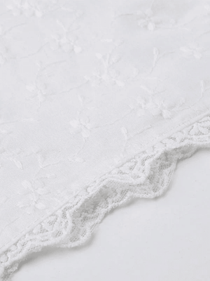 Embroidered Bow Lace Stitching Tank Top