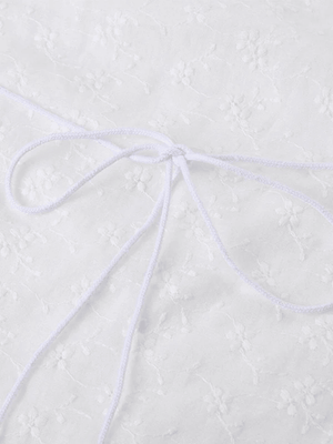 Embroidered Bow Lace Stitching Tank Top