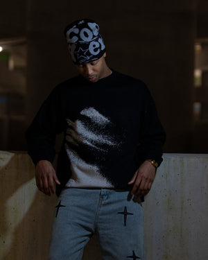 "Fading Contact" Knit Sweater