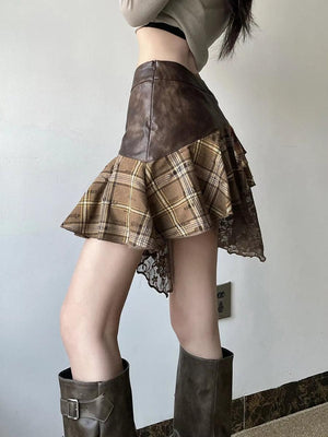 , Y2K skirt styled with a crop top