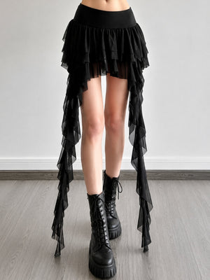 , Y2K skirt styled with a crop top