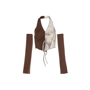 Fairycore Halter Top & Gloves Set