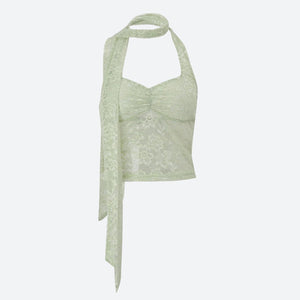 Fairycore Lace Halter Top – MAUVSTUDIO®