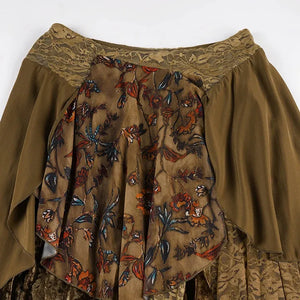 , Y2K skirt styled with a crop top