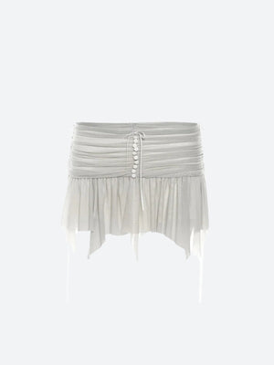 , Y2K skirt styled with a crop top