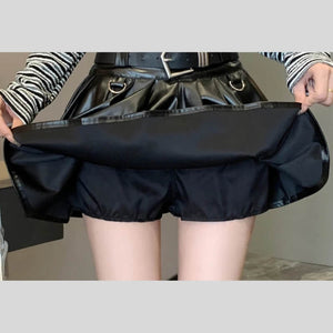 , Y2K skirt styled with a crop top