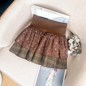 , Y2K skirt styled with a crop top