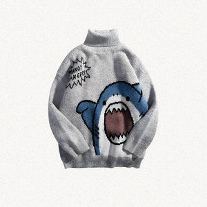 Funny Shark Knitted Sweater