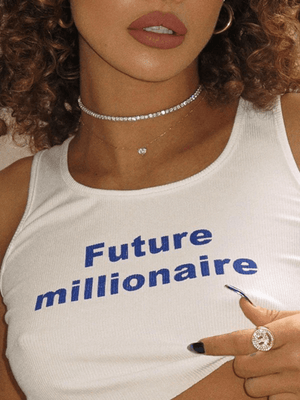 Future Millionaire Ribbed Cropped Top
