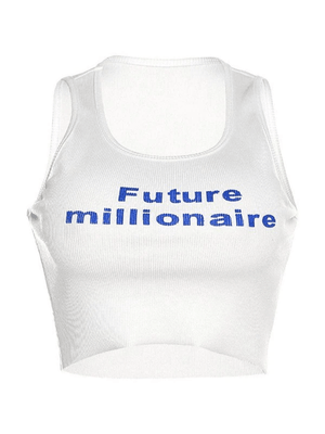 Future Millionaire Ribbed Cropped Top